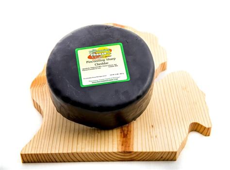 1 Lb Pinconning Sharp Cheddar With Black Wax Casing Pinconning Cheese Co And Fudge Shoppe