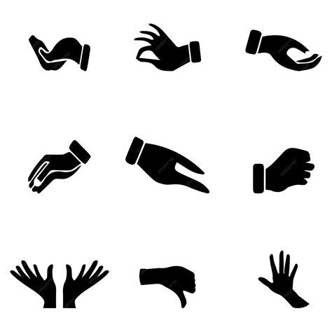 Premium Vector | Free vector hand silhouette