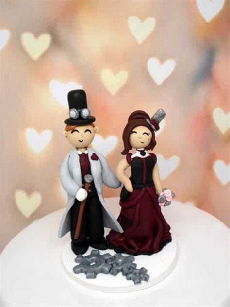 Steampunk Wedding Cake Toppers Steampunkary