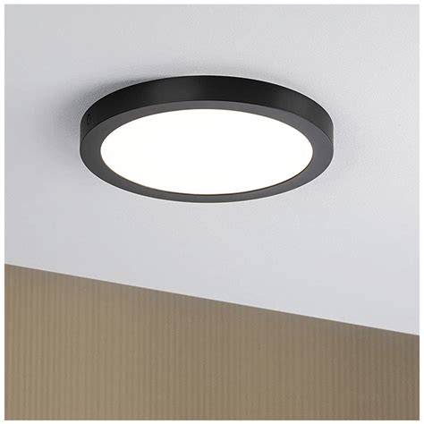 Ripley Panel Redondo Led Sobrepuesto Negro W Fr O