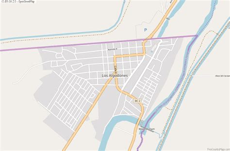 Map Of Los Algodones Mexico - Printable Online