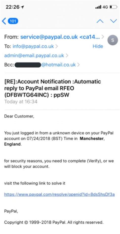 Paypal Warning Users Complain Of Look A Like Scam Daily Mail Online