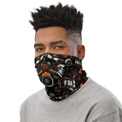 Face Mask Cyberpunk Futuristic Ninja Armor Cosplay Neck Gaiter Etsy