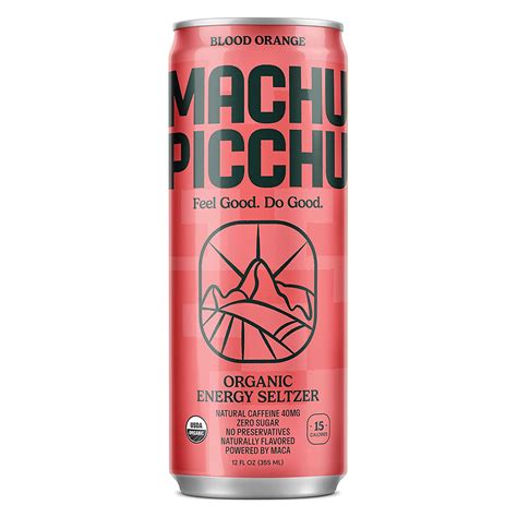 Amazon MACHU PICCHU Organic Energy Drink Seltzers Sugar Free