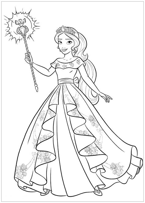 Free drawing of Elena Avalor to download and color - Elena Avalor ...