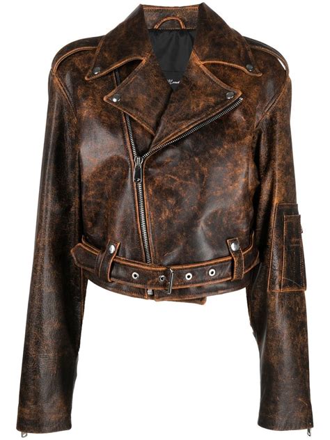 Manokhi Marbled Leather Jacket Editorialist