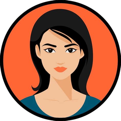 Premium Vector Woman Face Round Avatar