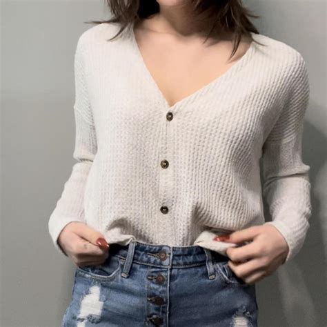 American Eagle Soft Sexy Plush Long Sleeve Waffle Depop