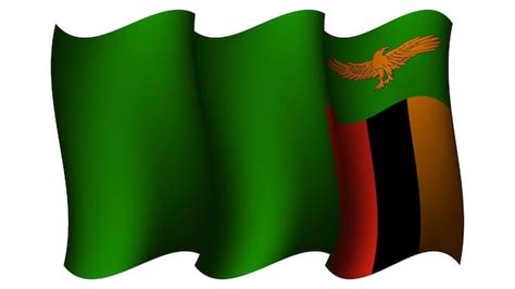 Premium Vector Zambia Waving Flag Design Vector Illustration