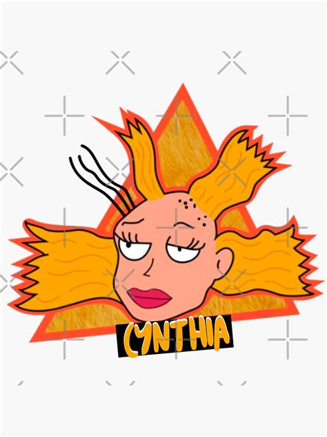 Cynthia Rugrats Vintage Cartoons Sticker For Sale By Redblueyellowd Redbubble