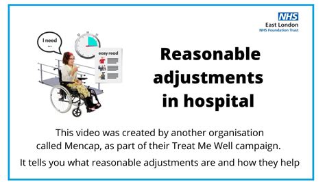 Reasonable Adjustments In Hospitals Youtube