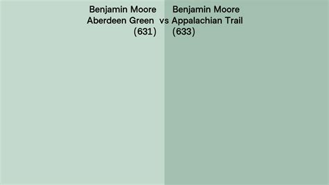 Benjamin Moore Aberdeen Green Vs Appalachian Trail Side By Side Comparison