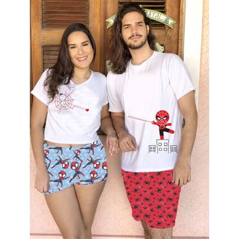 Kit Pijama Casal Homem Aranha Shopee Brasil