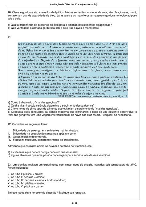 Portal Escola Ci Ncias Ano Atividades Provas Avalia Es Exerc Cios