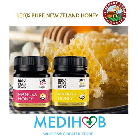 Country Farm Manuka Honey 100 Pure New Zealand Honey Umf5umf10 250g