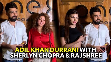 Adil Khan Durrani With Sherlyn Chopra Rajshree Spotted In Juhu