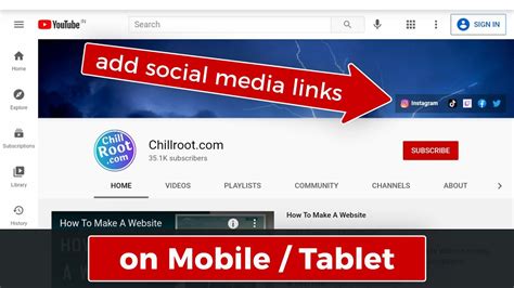 How To Add Social Media Links On YouTube Channel Using Android Phone