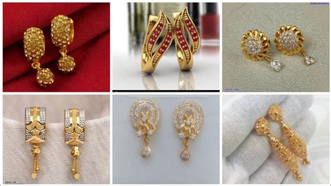 Amazing Different Style Of Gold Earrings Daily Wear Gold Stud