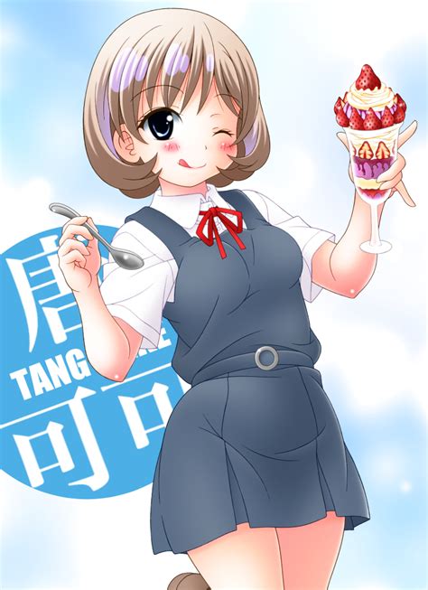 「唐可可ちゃん誕生日おめでとう〜ヾ≧∇≦🎉🍨🎉最近再掲多めで申し訳な」相羽かほのイラスト