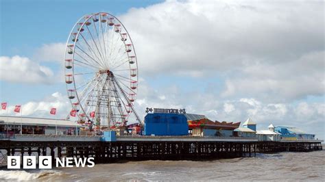 Blackpool Swimmers Jumping From Pier Rescued By Jet Skiers Bbc News