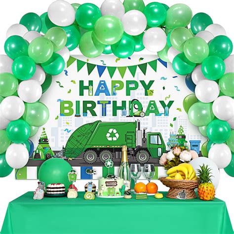 Buy 44 Pcs Garbage Truck Birthday Decorations Garbage Truck Birthday