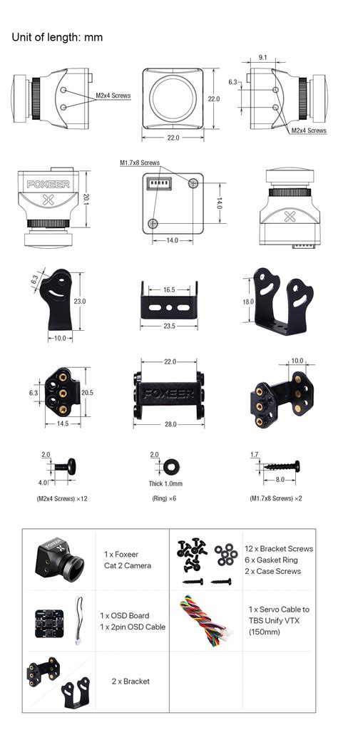 Foxeer Mini Cat 3 StarLight Night FPV Camera Low Noise 0.0001lux Low L ...