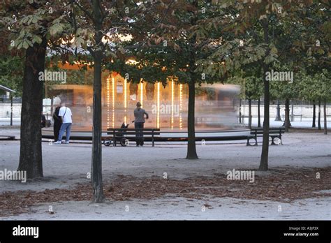 Carousel In The Tuileries Jardin In Paris Stock Photo Alamy