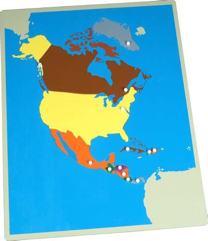 Montessori North America Puzzle Map