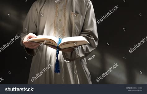 Man His Hand Hold Quran Kuran Stock Photo Shutterstock