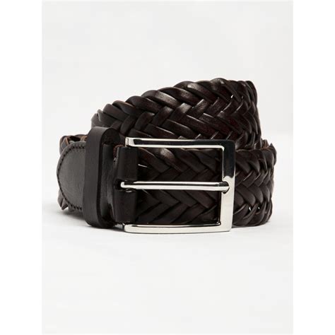 Ceinture cuir tressée