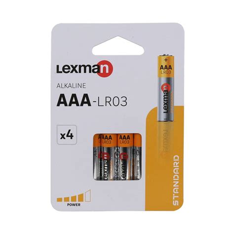 Baterii alcaline Lexman Standard AAA (set 4 buc)