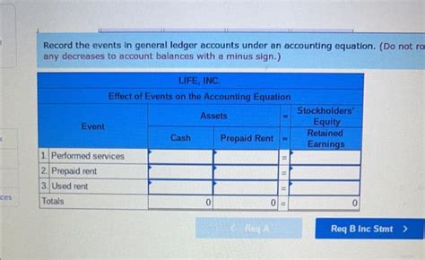 Solved Life Incorporated Experienced The Following Events Chegg