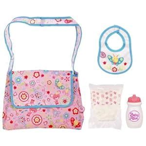 Nurul Azham's Shoppe: Baby Alive Diaper Bag With Bib and Diaper