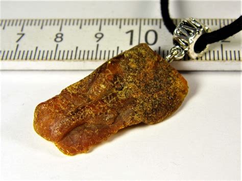 Raw Unpolished Genuine Baltic Amber Necklace Pendant Natural Etsy