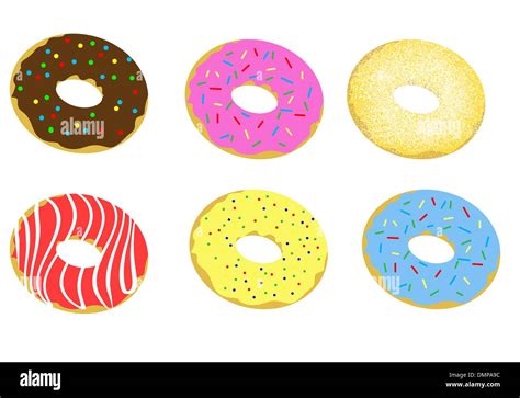 Set Of Donuts Stock Vector Image Art Alamy