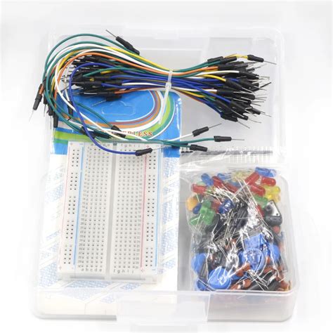 Starter Kit For Arduino Resistor Led Capacitor Jumper Wires Breadboard Resistor Kit With