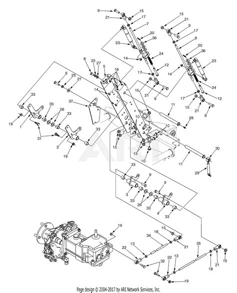 Mtd Zt 2150 Parts Diagram For Drive Controls And Support Tower