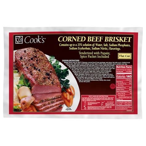 Save On Cooks Flat Cut Corned Beef Brisket Fresh Order Online Delivery Stop And Shop