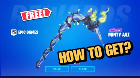 How To Get The New Minty Pickaxe In Fortnite For Free Minty Pickaxe Giveaway Youtube