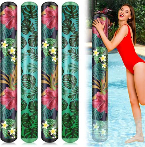 Karenhi 4 Pcs 50 Inch Jumbo Pool Noodle Hawaii Swimming