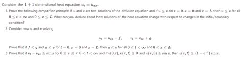 Solved Consider The 1 1 Dimensional Heat Equation Ut Uxx 1