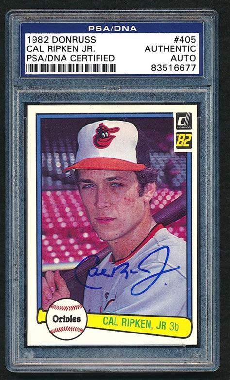 Cal Ripken Jr Signed 1982 Donruss #405 Rookie Card (PSA Encapsulated ...