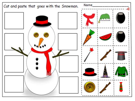 Winter Fun Cut And Paste Activity Worksheets Made By Teachers