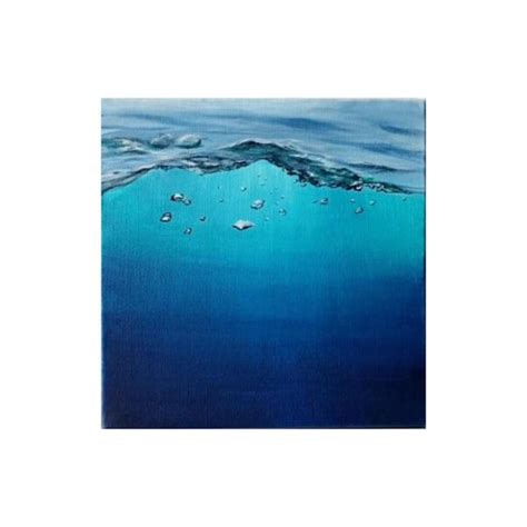 Original Acrylic Painting Underwater Ocean Seascape Deep Edge - Etsy