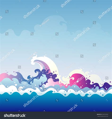 Tidal Wave Vector Graphic Illustration Stock Vector (Royalty Free ...