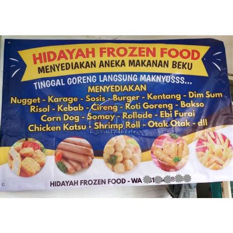 Jual Banner Cetak Spanduk Banner Frozen Food Toko Makanan Custom