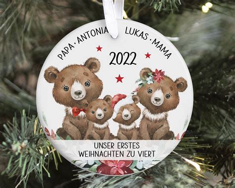 Anh Nger Weihnachten Personalisiert Erstes Weihnachten B Ren Familie