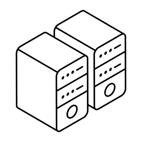 An Icon Design Of Server Racks 23506178 Vector Art At Vecteezy