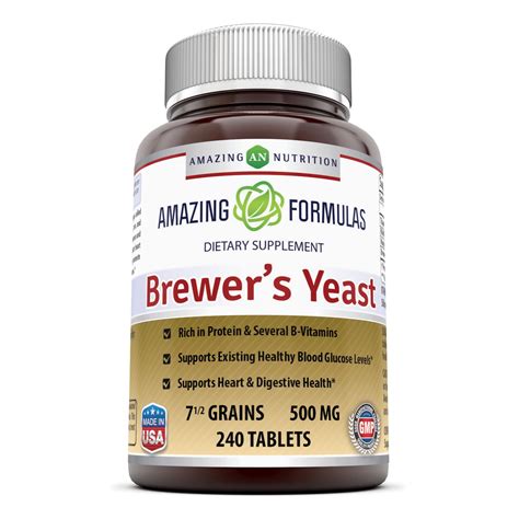 Amazing Formulas Brewers Yeast Tablets Nutrient Active Supports