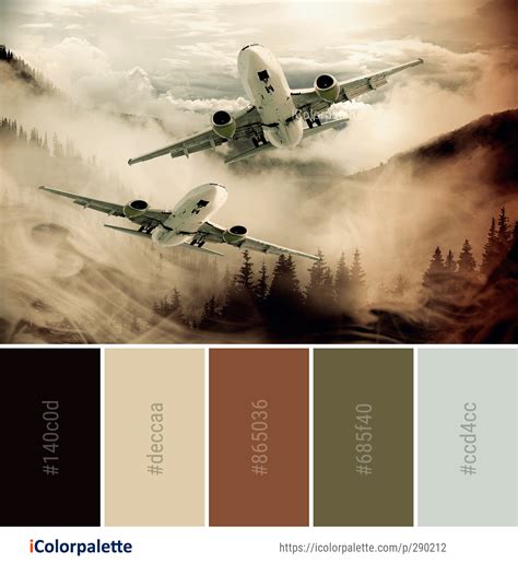 Color Palette Ideas from Airplane Aviation Aircraft Image | iColorpalette